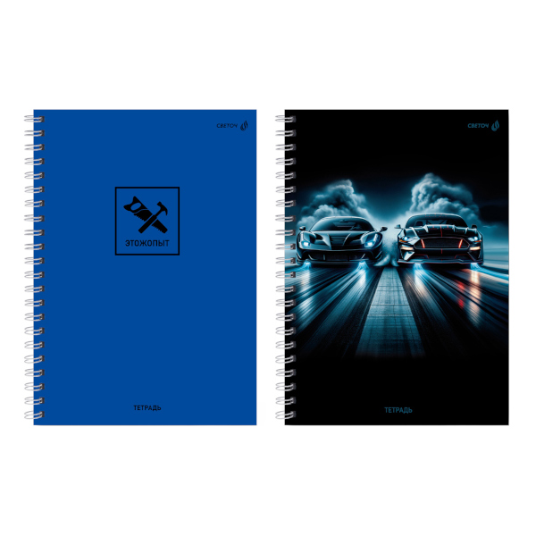 Тетрадь 96л А4 клетка/гребень "Это ж опыт 01249" картон, ассорти Т129 Светоч