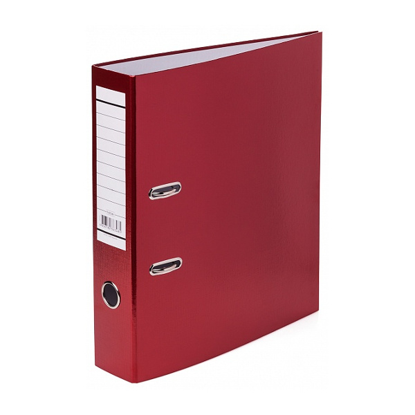 Файл А4, 70мм, картон/бумвинил, красный "Metallic" 70ПР4_03415 Hatber