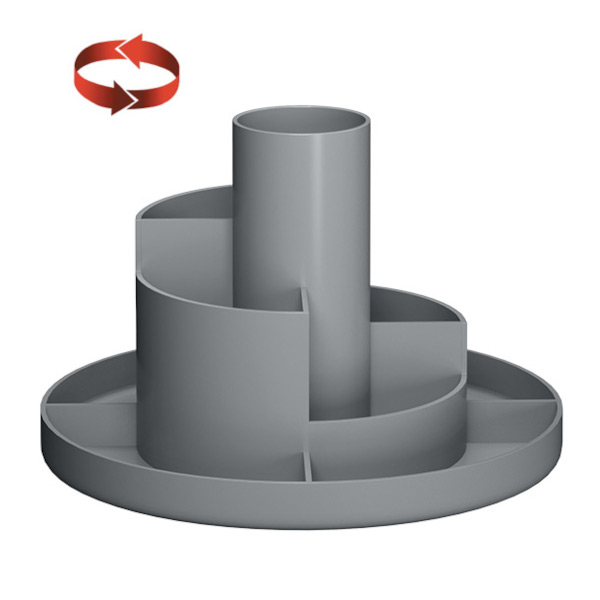 Подставка для пиш. прин. "Sphere. Classic" 19*14см, пластик, серый 61574 Erich Krause