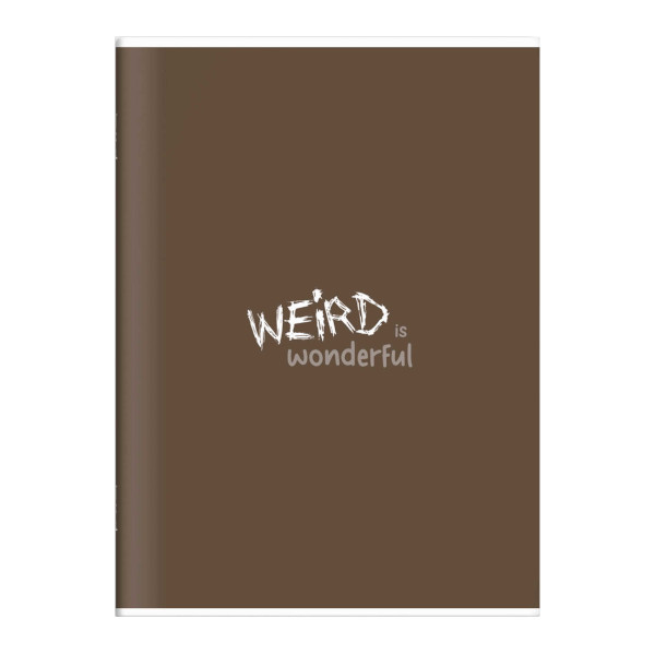 Тетрадь 96л А4 клетка "Хорошо быть другим" картон, коричневый 70417 Феникс+