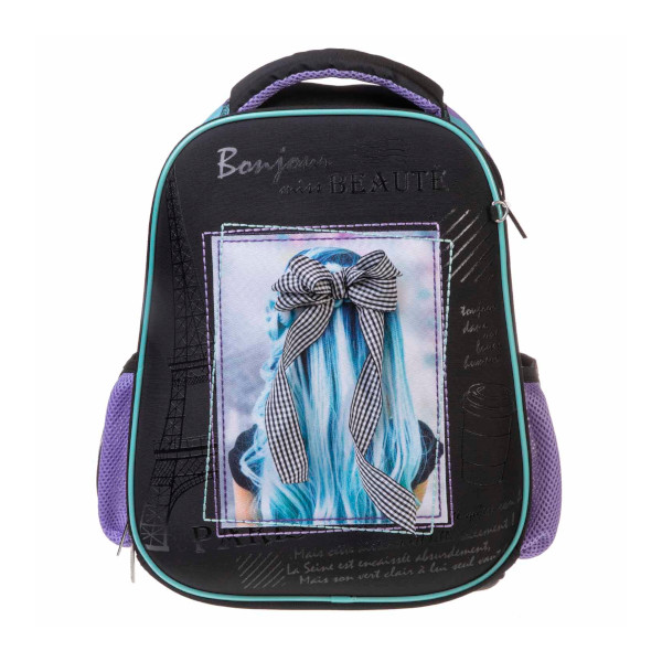 Рюкзак Hatber ERGONOMIC light "Привет, красотка!" светоотр., 1отд., 2кар.+1. 38*29*12,5см NRk_71018