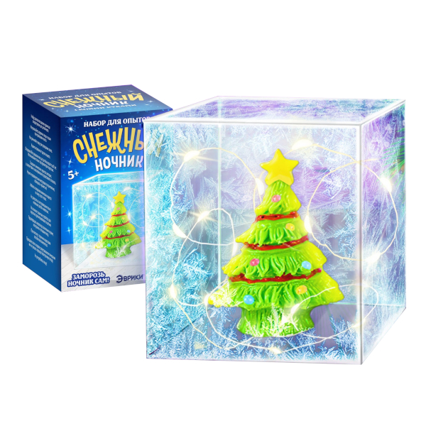 Набор для опытов Эврики "Снежный ночник: Ёлочка" 5,5*5,5*5,5см 7603317