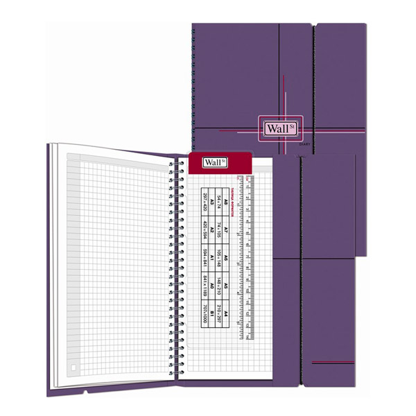 Тетрадь 96л А5+ клетка/гребень "Wall Street" пластик, фиолетовый 21с26 / 271984 Полином