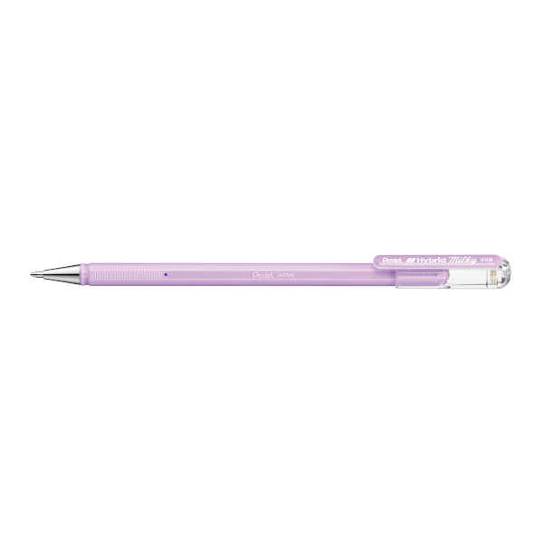 Ручка гелевая 0,8мм, фиолетовый, фиолет. корп. "Hybrid Milky" K108-PV Pentel