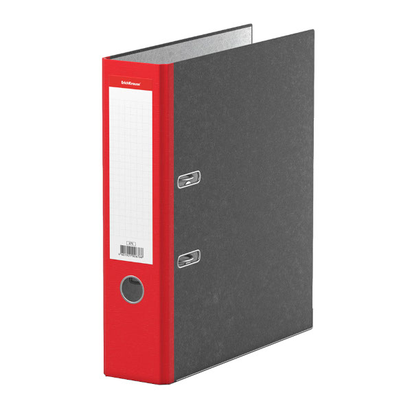 Файл А4, 70мм, разборный, картон, кант, мраморный красный "Original" 676 Erich Krause