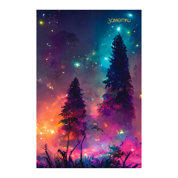 Записная книга А5 80л "Переливы" клетка, сшивка, тв.обл., 7БЦ, рисунок КЗ5804052 Listoff