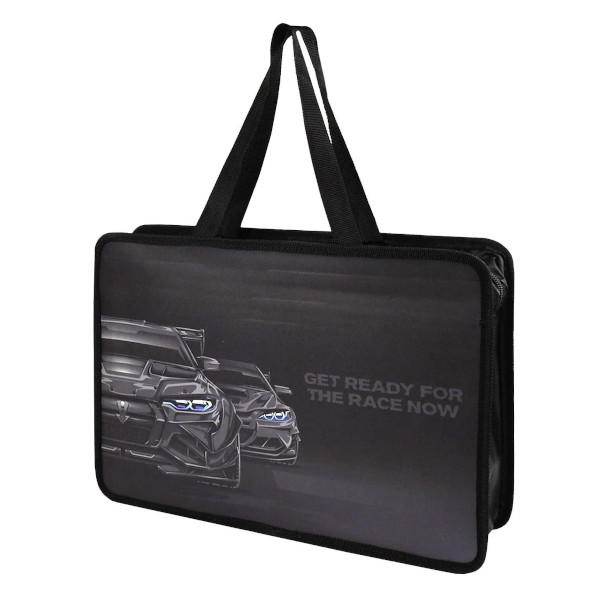 Папка с ручками А4 1отд., пластик, молния "Тачка" 69278 Феникс+