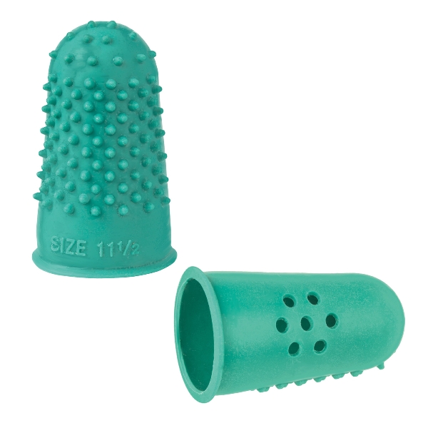 Напальчник для бумаги резиновый, диаметр 17мм, зеленый 227963