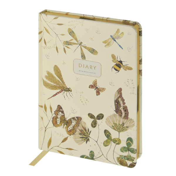 Ежедневник А5 не дат Bruno Visconti "Fauna. Бабочки" тв.обл., иск. кожа 3-744/15