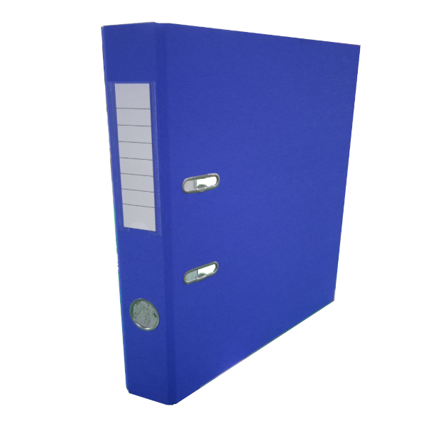 Файл А4, 50мм, картон/ПВХ, карман, кант, синий 2400100