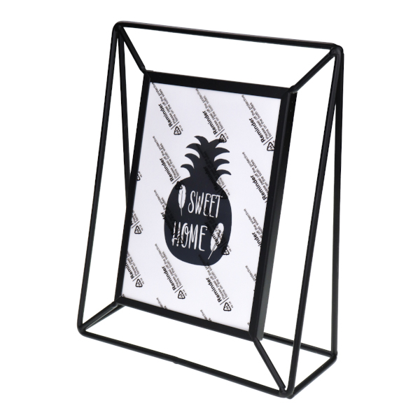 Фоторамка 10*15 металл, черный, вставка стекло "Минимализм" ФР-7414 Миленд