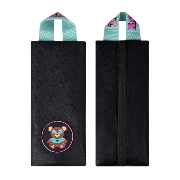 Пенал-косметичка 1 отд., 20*9см "Мишка Тедди" без напол., иск. кожа 58352 Феникс+