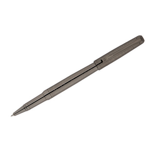 Ручка-роллер Delucci "Mistico", черная, оружейный металл корпус в подар. уп. 0,6мм CPs_62421