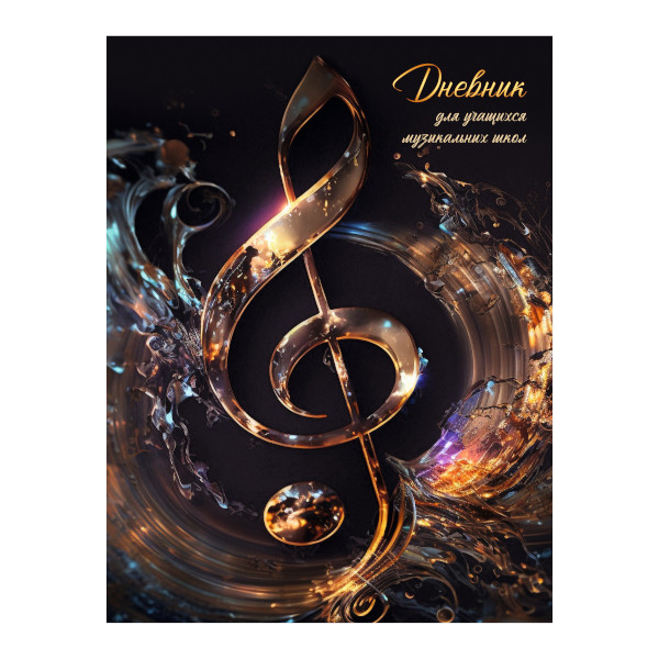Дневник для музыкальной школы тв.обл. "Дизайн 1 (25)" мат. ламин., тисн. фольг. ДМФ254801 Listoff