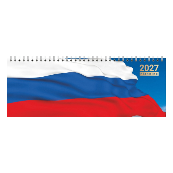 Планинг 2027г Lamark "Россия" мягк.обл., гребень, картон, рисунок 02883