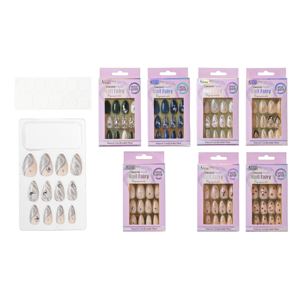 Наклейки "Ногти накладные. Узоры" 12шт, ассорти M-20613 MAZARI ТМ