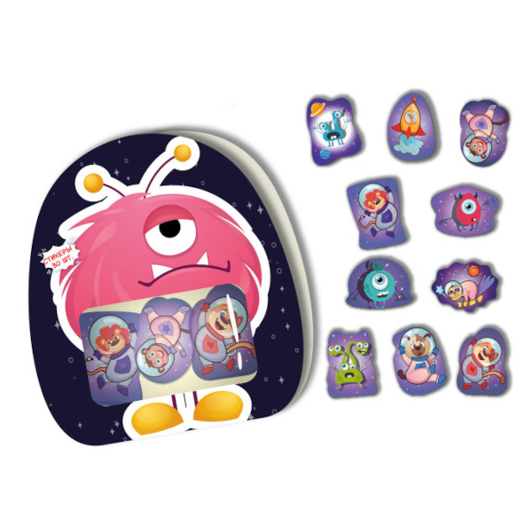 Набор стикеров "Инопланетяшки" 90*100мм, (10 видов*3шт) 9087 Квадра