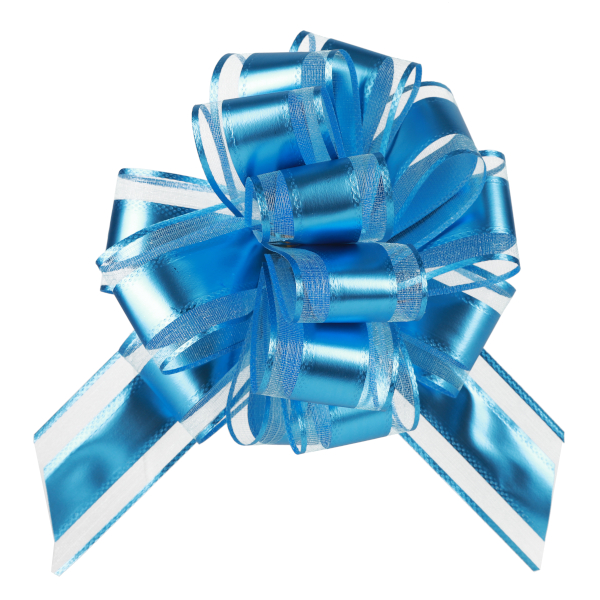 Бант для подарочной упаковки "Шар" 15см, металлик, голубой (1шт) 6231865 Волна веселья