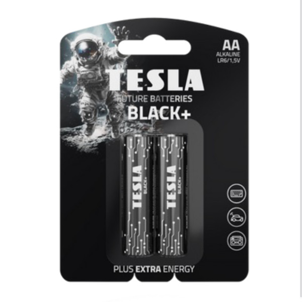 Батарейка Tesla Black+ AA/LR6, алкалиновая BL2 10057387 (1уп*2шт)