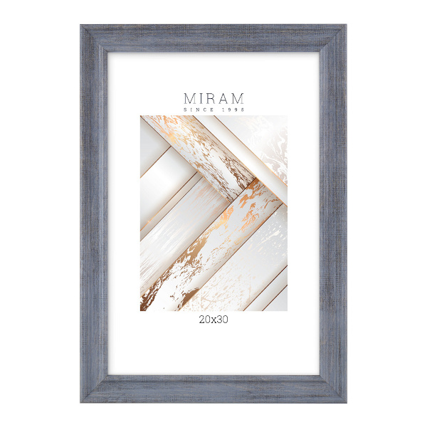 Фоторамка 20*30 пластик, багет 25мм, серый, вставка пластик 642445-8 МИРАМ