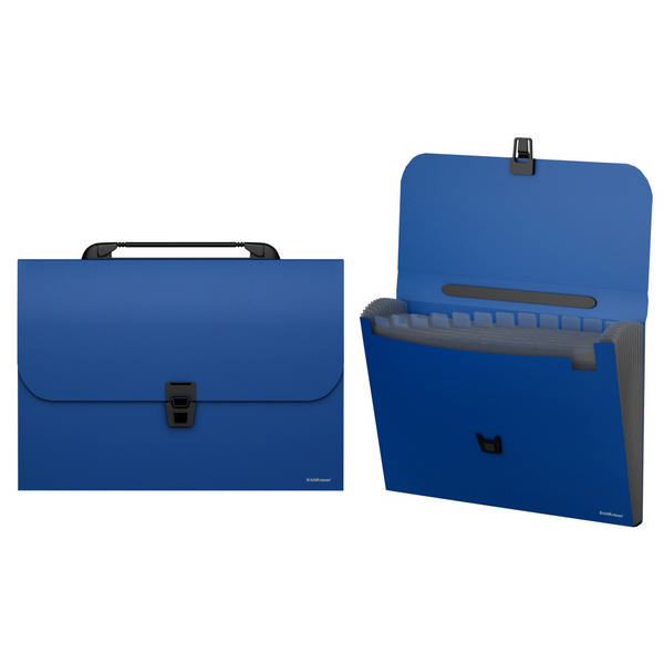 Портфель Erich Krause "Matt Classic" 12 отд. А4 синий ЕК43073/47250/50438