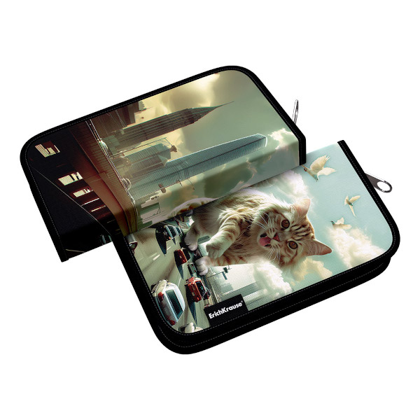 Пенал Erich Krause "Big City Cats" 1 отд., 20,5*11*2,5см, полиэстер, молния 62890