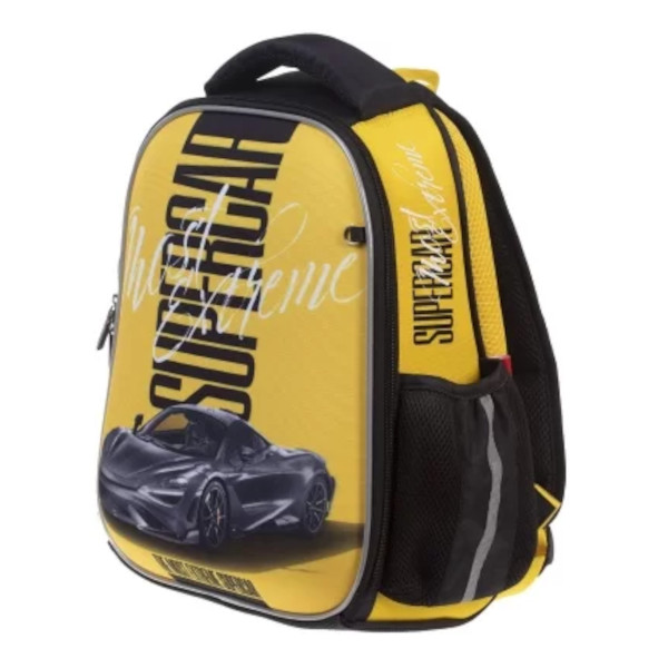 Рюкзак Hatber ERGONOMIC MINI "Black car" 1отд., 2карм., 1потайн., EVA, 35*27*13см NRk_86049