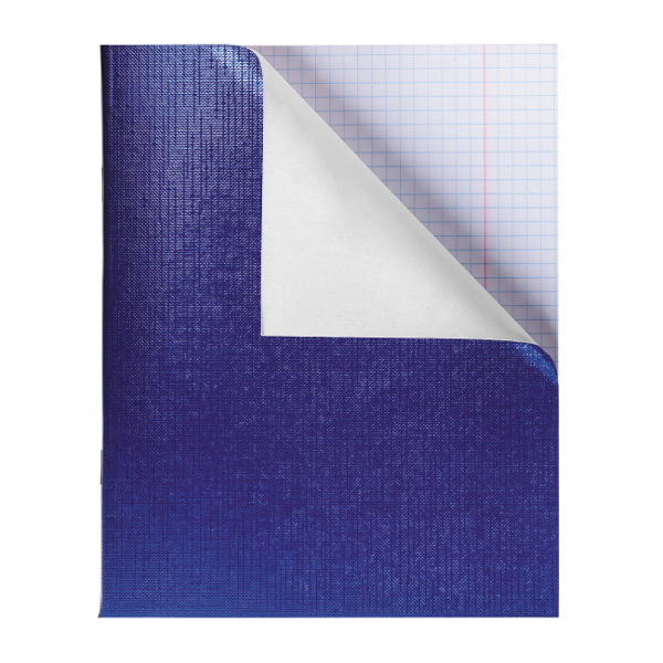 Тетрадь 48л А5 клетка "Metallic" бумвинил, синий 48Т5бвВ1 Hatber