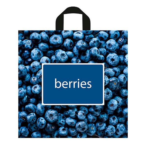 Пакет полиэтиленовый 42*44см "Черника" 70мкм, петля ручка н00195259 ТикоПластик