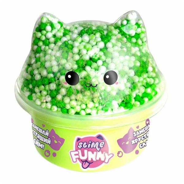 Слайм Funny Slime "Котенок" с шариками SLM070