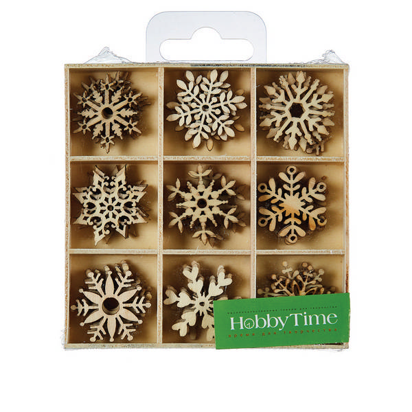 Декоративные элементы "Новогодняя фантазия-3" набор № 37, из дер, в дер. орг. 2-359/12 Hobby Time