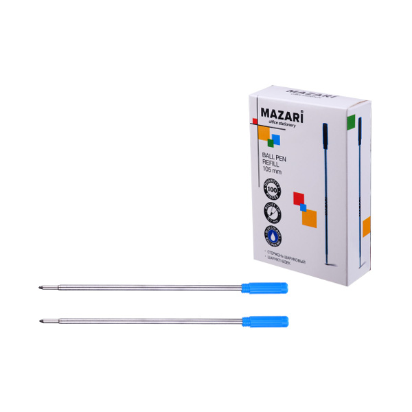 Стержень шариковый, поворот., метал., синий, 105мм, 0,7мм M-7949-70 MAZARI ТМ