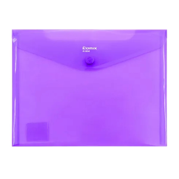 Папка-конверт на кнопке А5, 1отд., 180мкм, фиолетовый "Blaze" А1854 Comix