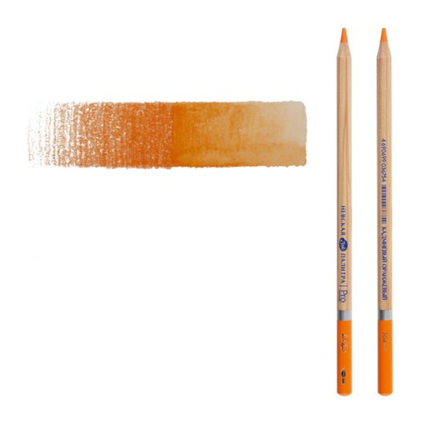 Карандаш акварельный Невская палитра "Белые ночи" №304 (кадмиевый оранжевый) круглый, дерево 158-304