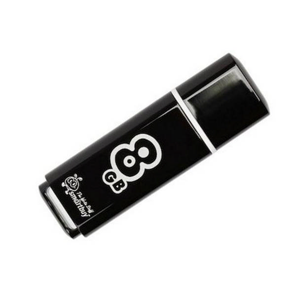 Память Flash Drive 8Gb USB 2.0 SmartBuy Glossy series black