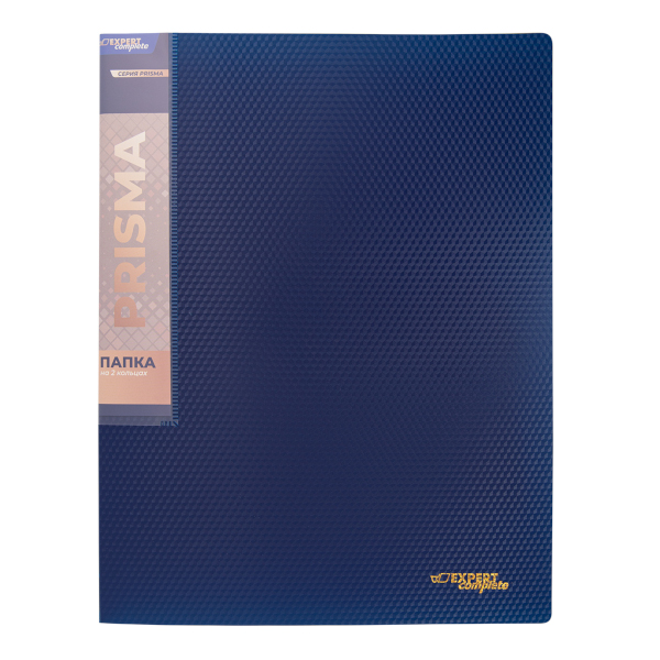 Папка 2 кольца А4, 25мм, 700мкм, карман корешок, синяя "Prisma" EC211300002/102 Expert Complete