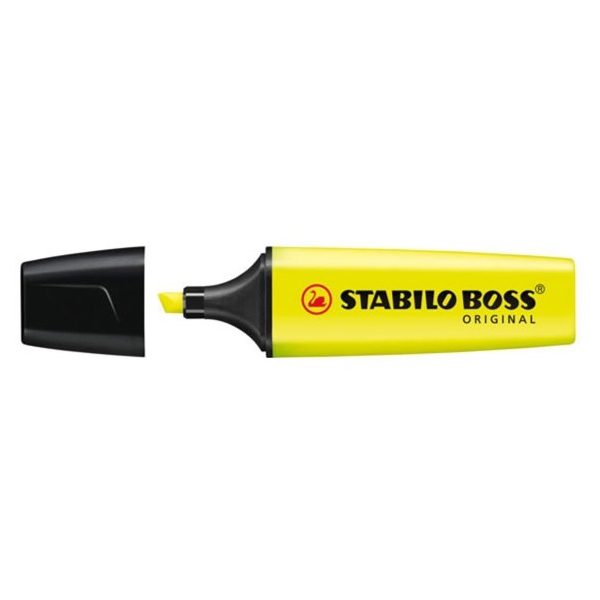 Текстовыделитель Stabilo BOSS /желтый/ cкошенный/ 1-5мм 70/24