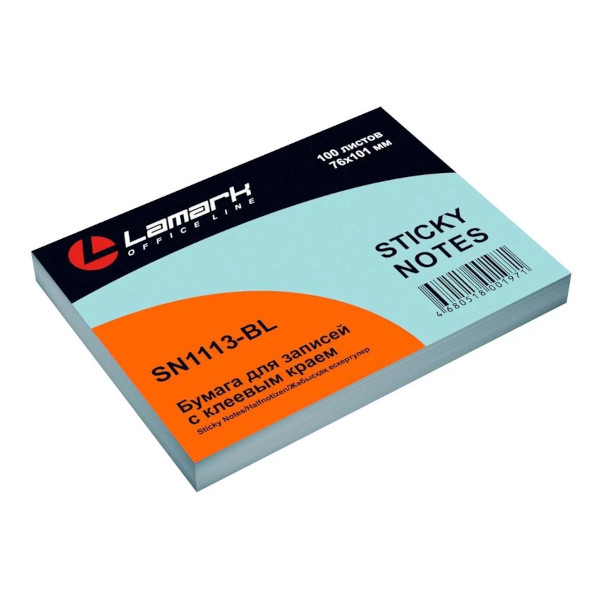 Липкий блок Lamark 76*101мм 100л голубая пастель SN1113-BL