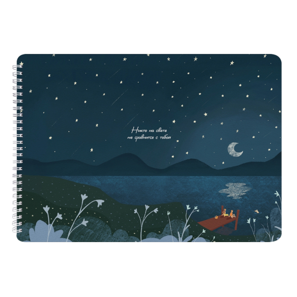 Альбом для рис 40л А4 "Dreamer. Пруд" 120г/м2, гребень N6382 Be Smart