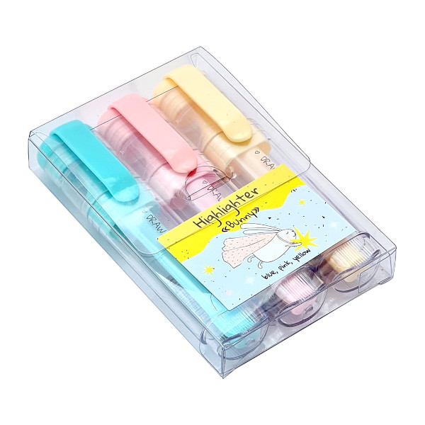 Набор текстовыделителей 3цв. Be Smart "Bunny" скошенный/1-5мм BSHL001-set 01