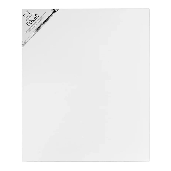 Холст грунтованный на подрамнике 50*60см, 280г/м2, мелкое зерно, хлопок 235060 Малевичъ