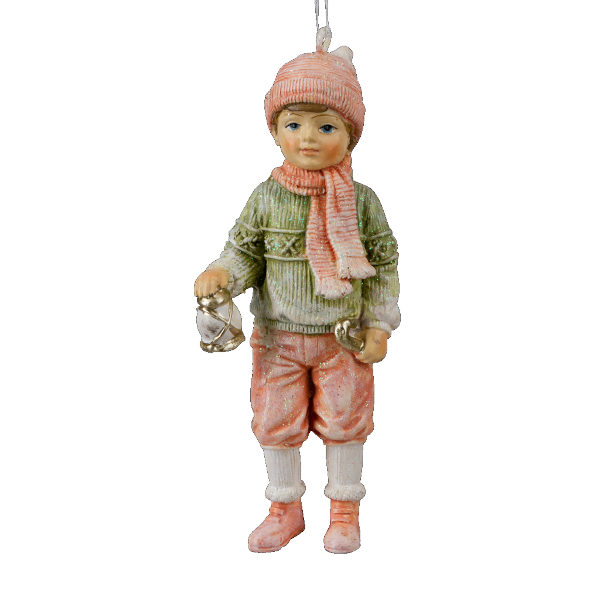 Украшение подвесное Erich Krause Decor "Мальчик с фонарем" 10,5см, полирезина 64535