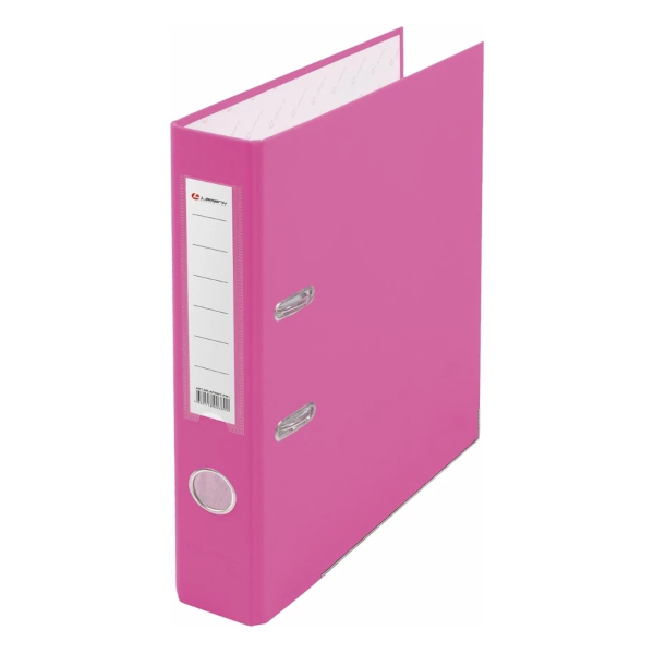 Папка-регистратор А4, 50мм, картон/пленка, карман, кант, розовый AF0601-PN/AF0601-PN1 Lamark