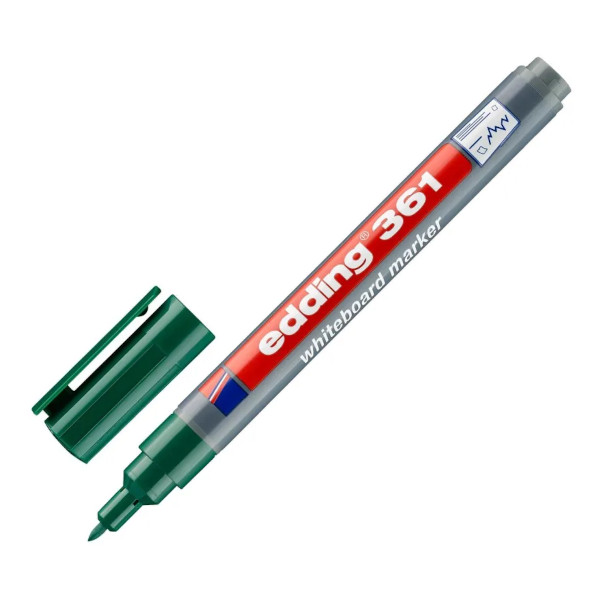 Маркер для доски 1мм, спирт.осн., пулевид, зеленый, пластик. корп. 361/4 1183299 Edding