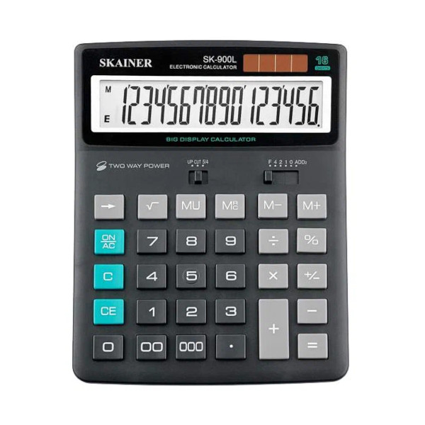 Калькулятор Skainer SK-900L (черный) настольный 16р