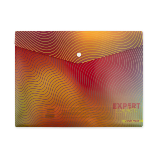 Папка-конверт на кнопке А4, 1отд., 180мкм, оранжевая/красная "Gradient" ECTR-11 Expert Complete