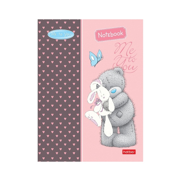 Записная книга А6 48л "MeToYou" клетка, сшивка, тв.обл., картон 48ЗКт6В1_25111 Hatber
