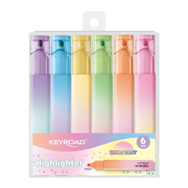 Набор текстовыделителей 6цв Workmate "H-4" роз.желт.зел.гол.оранж.фиол/скош/1-4мм 15-0949