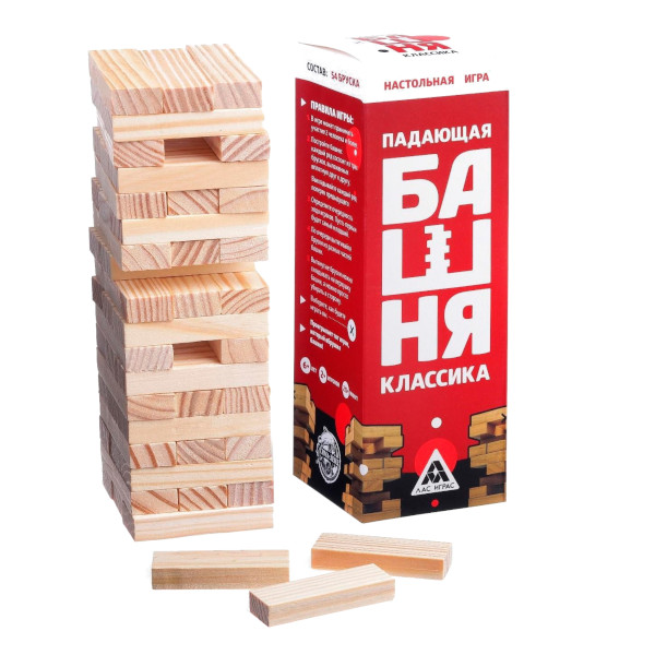 Настольная игра Падающая башня.Классика, 54 бруска 4171204