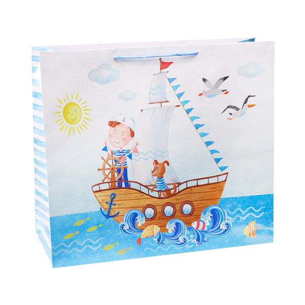 Пакет бумажный " Юный моряк" глянц.лам.54*44*16 см  ПКП-6778 